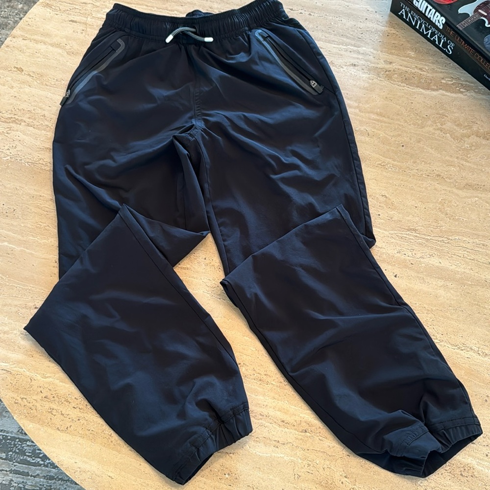 Athletes Girl Black Lined Joggers Size L/12